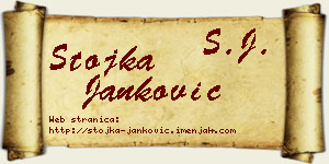 Stojka Janković vizit kartica